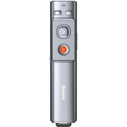 Baseus Orange Dot Wireless Presenter Rechargeable (Red Laser) Grey