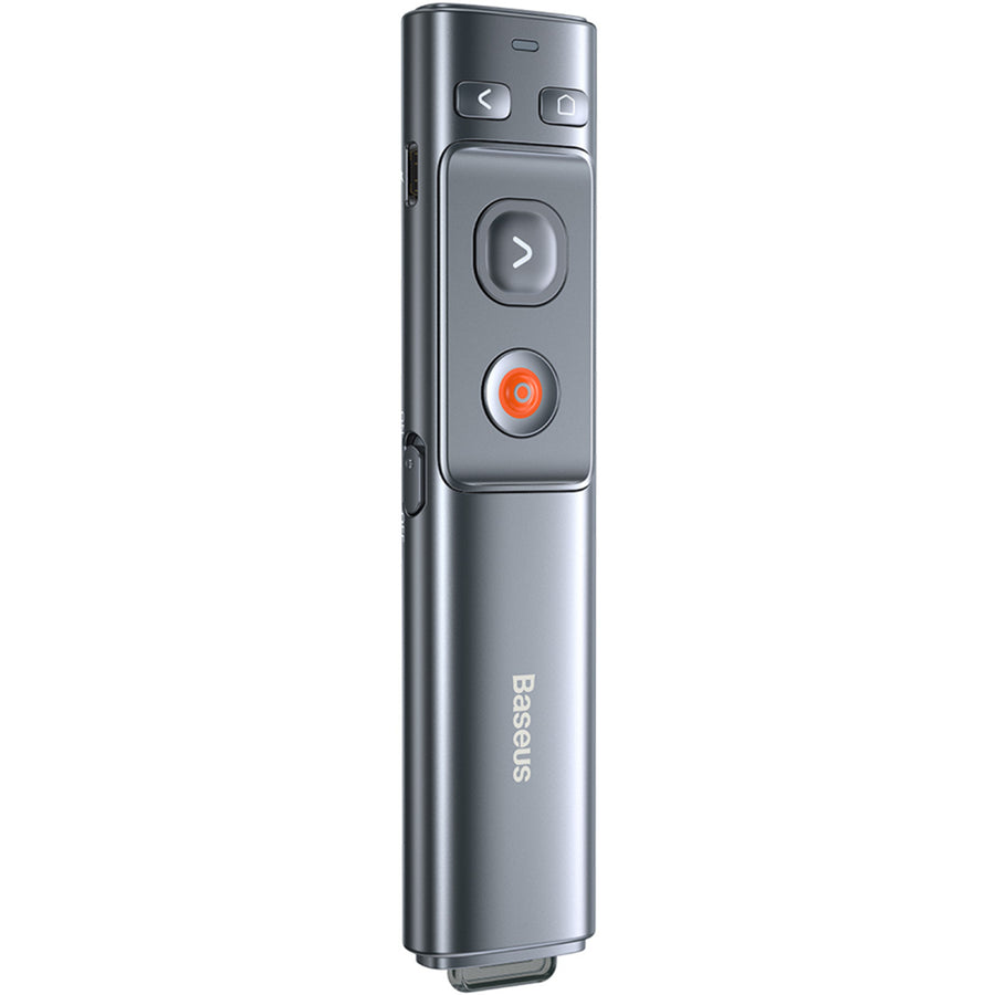 Baseus Orange Dot Wireless Presenter Rechargeable (Red Laser) Grey