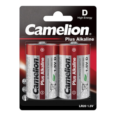 Camelion D Size CM-LR20-BP2 Alkaline Battery (Pair)