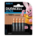 DU01104NZ - Duracell Ultra Alkaline AAA Battery, Pack of 4