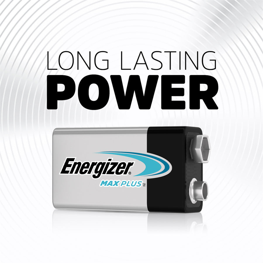 Energizer MAX PLUS 9V Battery - 1 Pack - Ideal for Garage Door Openers / Smoke Detectors / Alarms