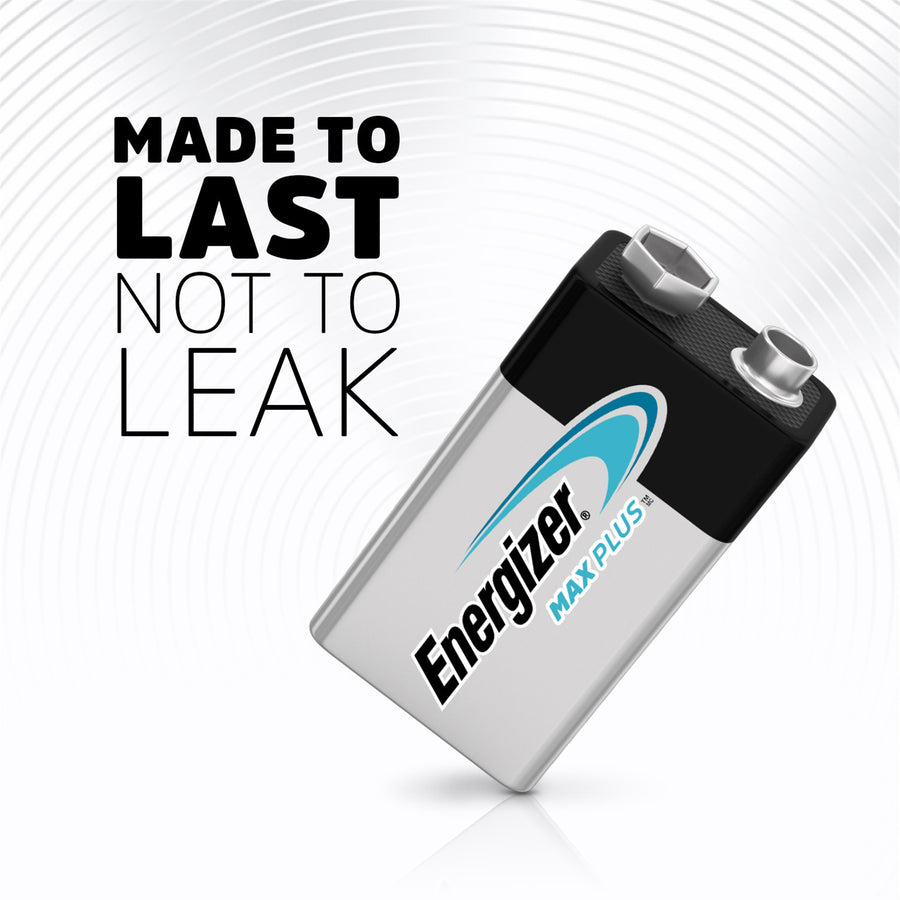 Energizer MAX PLUS 9V Battery - 1 Pack - Ideal for Garage Door Openers / Smoke Detectors / Alarms