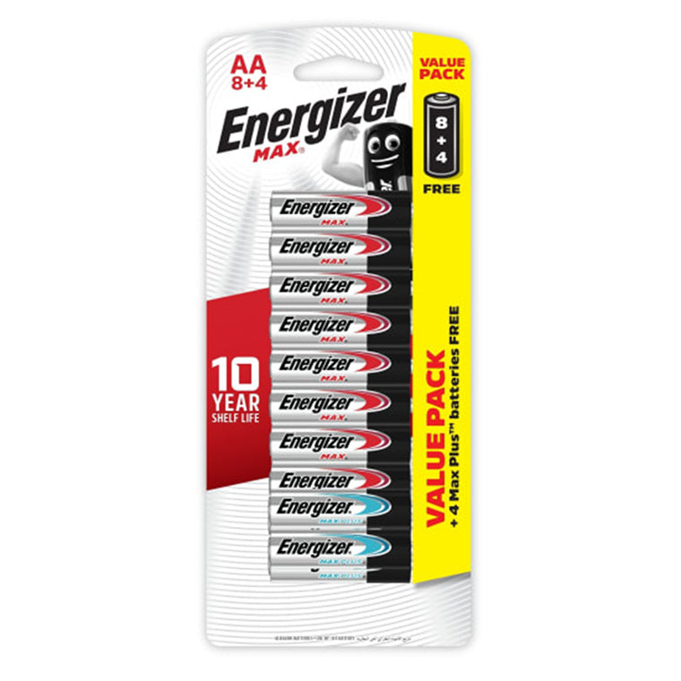 E91HP8+4X91T - ENERGIZER MAX AA 8+4PK
