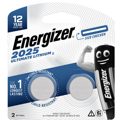 Energizer Ultimate Lithium CR2025 Spezial-Knopfzellen – 2er-Pack – 3 V
