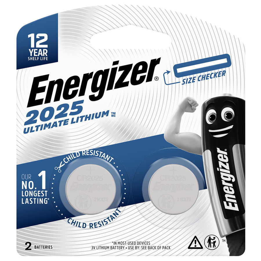 Energizer Ultimate Lithium CR2025 Spezial-Knopfzellen – 2er-Pack – 3 V