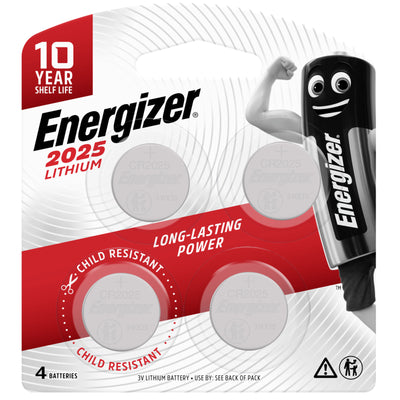 Energizer CR2025 Spezial-Knopfzellen – 4er-Pack – 3V