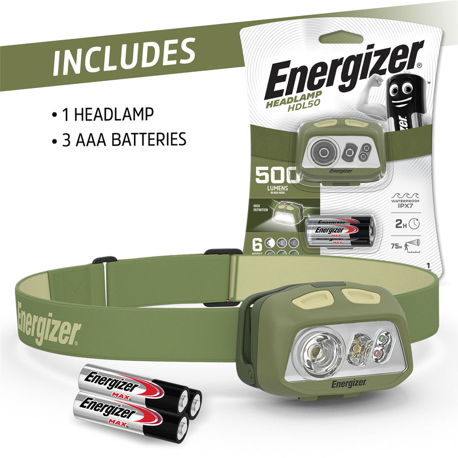 Y25A32 - ENERGIZER STIRNLAMPE 500L HDL50