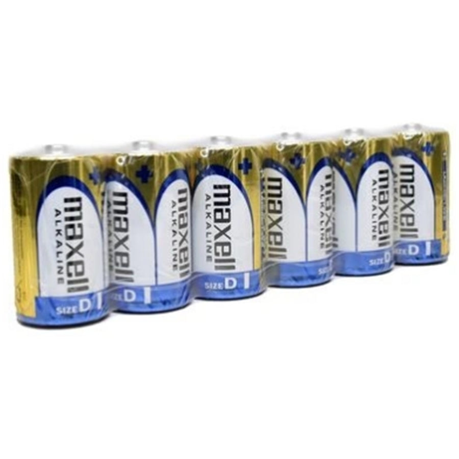 LR20(GD)6P - MAXELL ALKALINE D-SIZE BATTERIEN IM SECHSERPACK IN SCHRUMPFVERPACKUNG