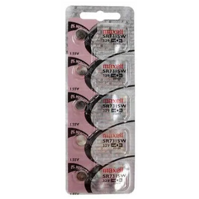 MX329 - MAXELL SILVER OXIDE SR731SW WATCH BATTERY BUTTON CELL 5 PACK