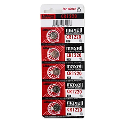 Maxell MXCR1220 Lithium Battery CR1220 3V Coin Cell 5 Pack