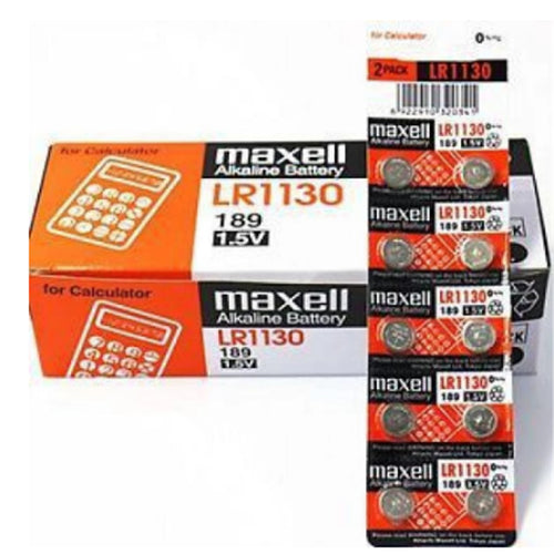 MXLR1130 - MAXELL ALKALINE BATTERY LR1130 (LR54) (AG10) 10 PACK 1.5V