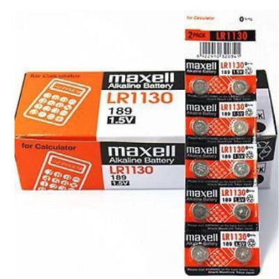Maxell MXLR1130 Alkaline Battery LR1130 (LR54) (AG10) 10 Batteries 1.5V