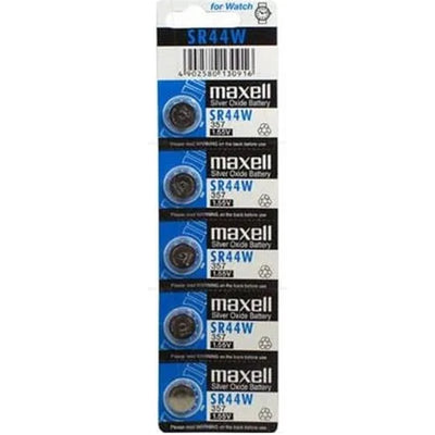 MXSR44W - MAXELL SILVER OXIDE BATTERY SR44W 5 PACK 1.5V RETAIL PACKAGING