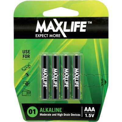 MAXLIFE BATAAA-A4 - AAA Alkaline Battery 4 Pack