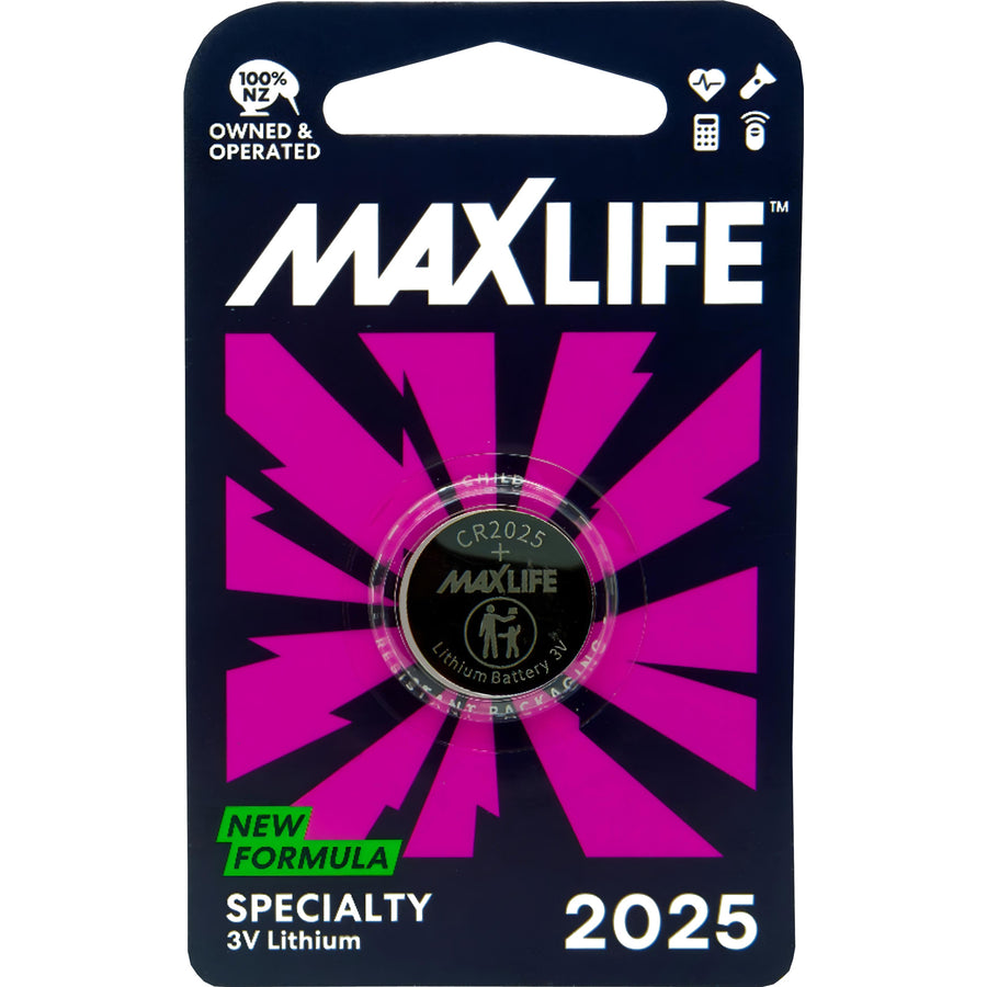 Maxlife CR2025 Lithium-Knopfzelle 1er-Pack