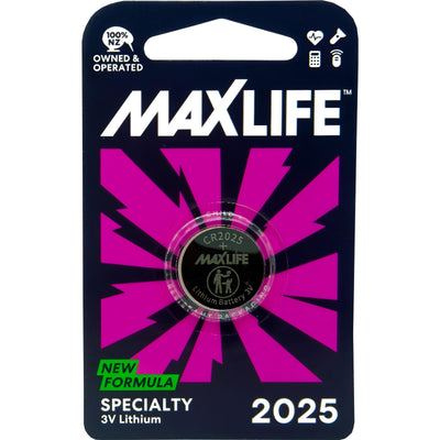 Maxlife CR2025 Lithium Button Cell 1pk