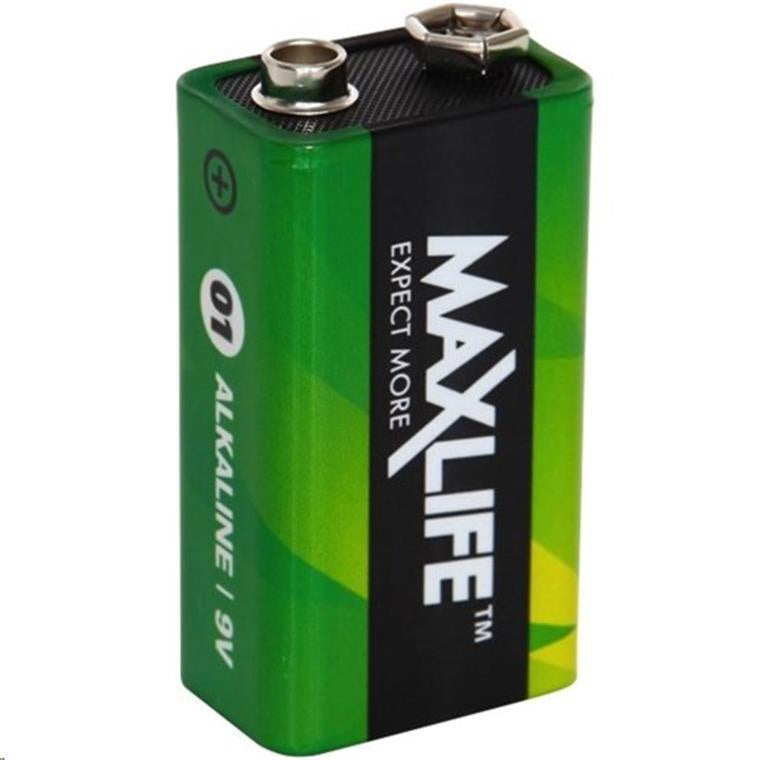 MAXLIFE BAT9V-A12 - 9V Alkaline Battery 12 BULK Pack