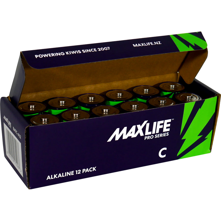 Maxlife BATC-A12  C Alkaline Battery 12 BULK  Pack