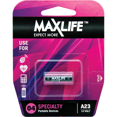 MAXLIFE BATA23 - A23 Alkaline 12V Battery 1 Pack