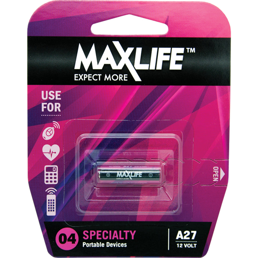 MAXLIFE BATA27 - A27 Alkaline 12V Battery 1 Pack