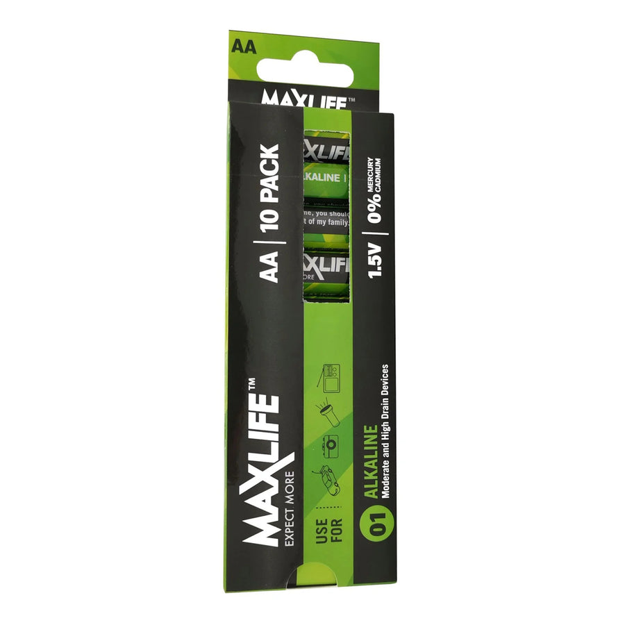 MAXLIFE BATAA-A10 - AA Alkaline Battery 10 Pack