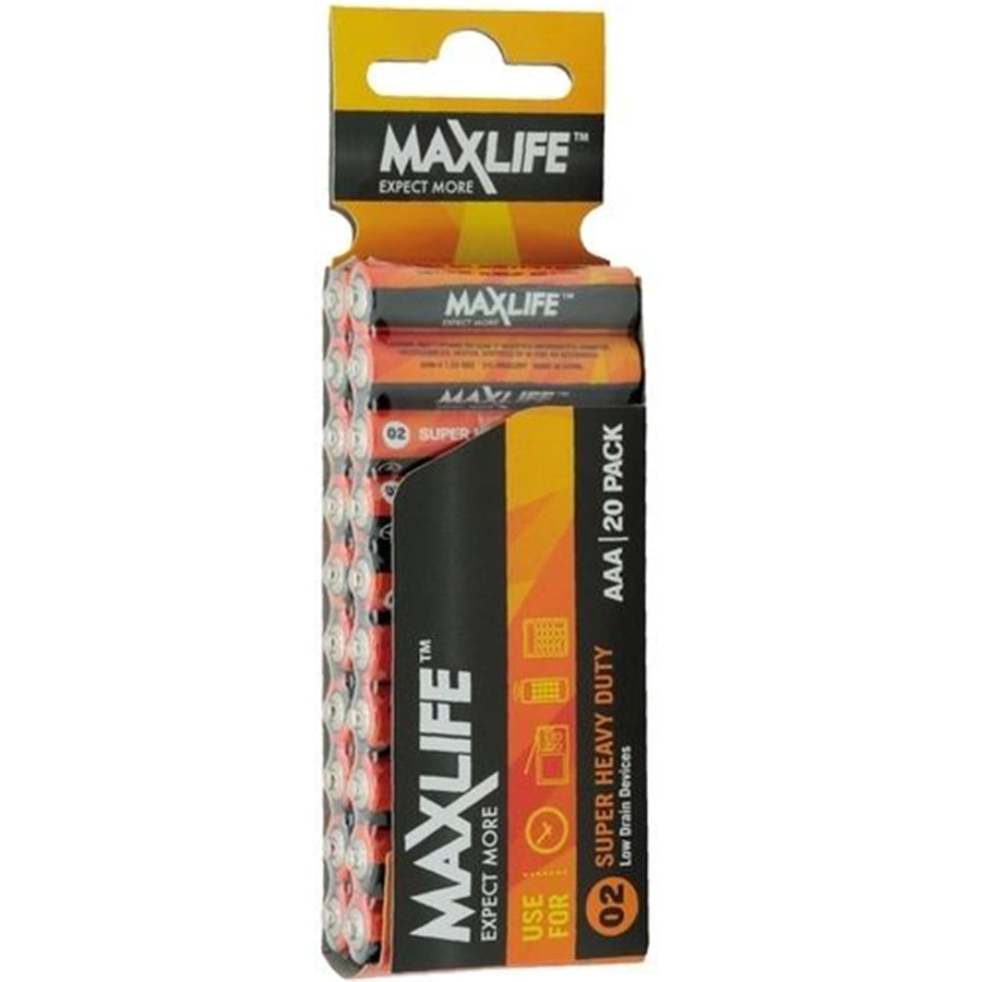 MAXLIFE BATAAA-S - AAA Super Heavy Duty Battery 20 Pack