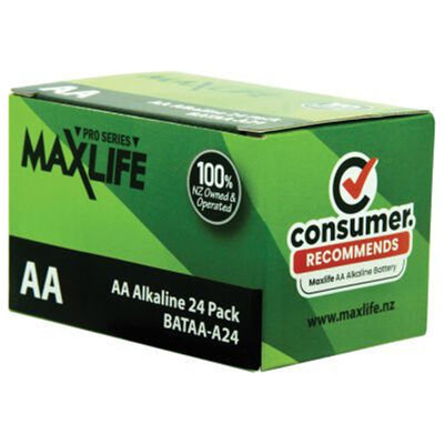 Maxlife BATAA-A24 AA ALKALINE 24 PACK   NEW