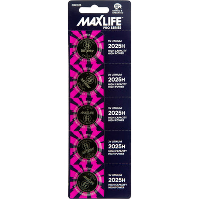 Maxlife BAT2025-H5 CR2025H High Power 5 Pack