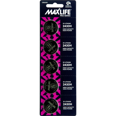 Maxlife BAT2430-H5 CR2430H High Power 5 Pack