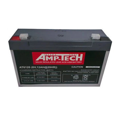 AMP-TECH AT6120 6v 12ahr AGM Battery T2