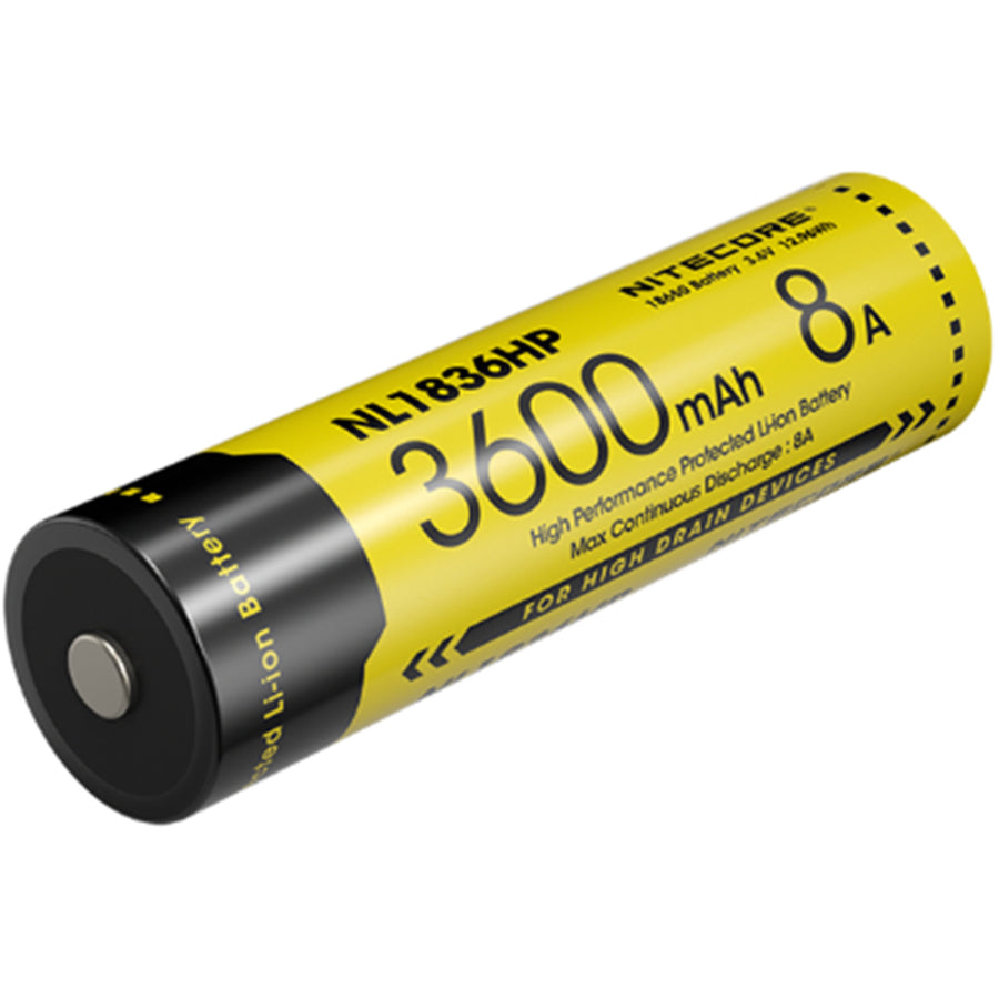 NL1836HP - NITECORE LI-ION RECHARGEABLE 18650 BATTERY 3600MAH 3.6V