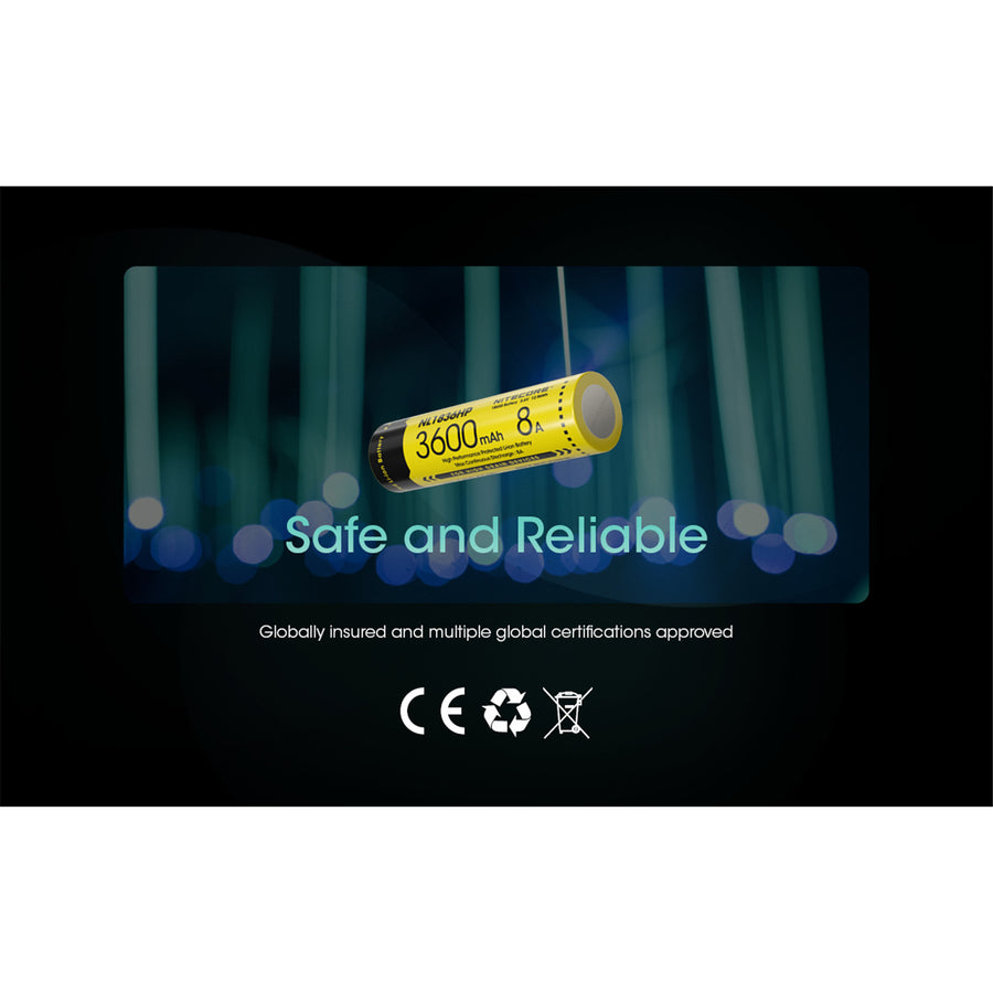 NL1836HP - NITECORE LI-ION RECHARGEABLE 18650 BATTERY 3600MAH 3.6V