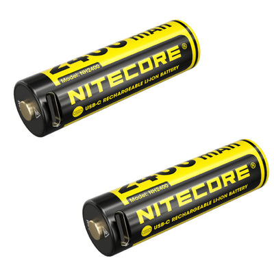 Nitecore NH2400-2PK LI-ION RECHARGEABLE USB-C AA BATTERY 2400MAH 1.5V 2PK