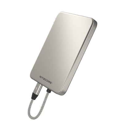 POCKET 5-G - NITECORE 5;000MAH MAGNETIC ULTRA THIN POWER BANK BUILT-IN USB C TITANIUM GRAY