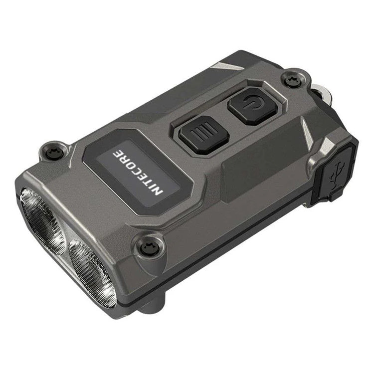 TINI3-G - NITECORE 600 LUMEN USB-C RECHARGEABLE KEYCHAIN TORCH GREY