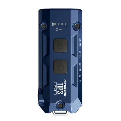 TIP3-BLUE - NITECORE TIP3 720 LUMEN KEYCHAIN TORCH CLASSIC ALLOY COBALT BLUE