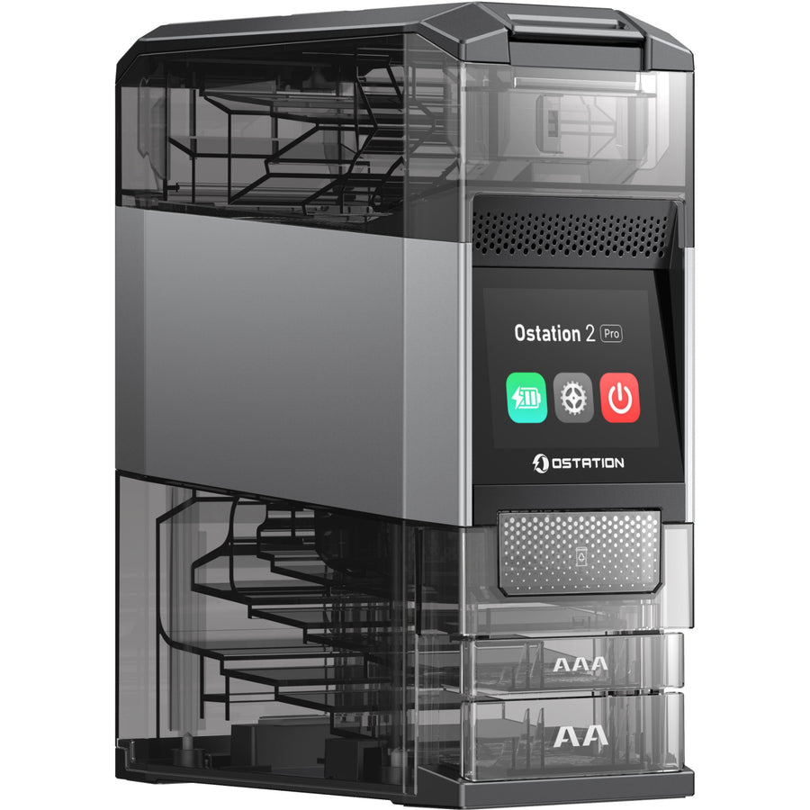 Olight Ostation 2 Pro - 3-in-1 AA & AAA Smart Battery Hub Touchscreen Charger, Tester and Organiser AA, AAA, Li-Ion and NiMH Batteries, Magnetic Olight Charging Bay