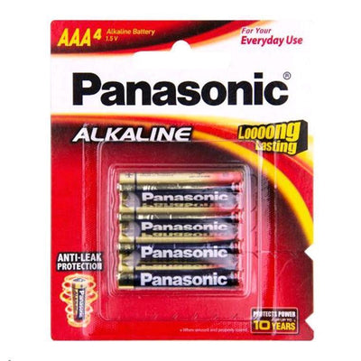 Panasonic BAAA4 - Alkaline AAA Batteries 4 Pack