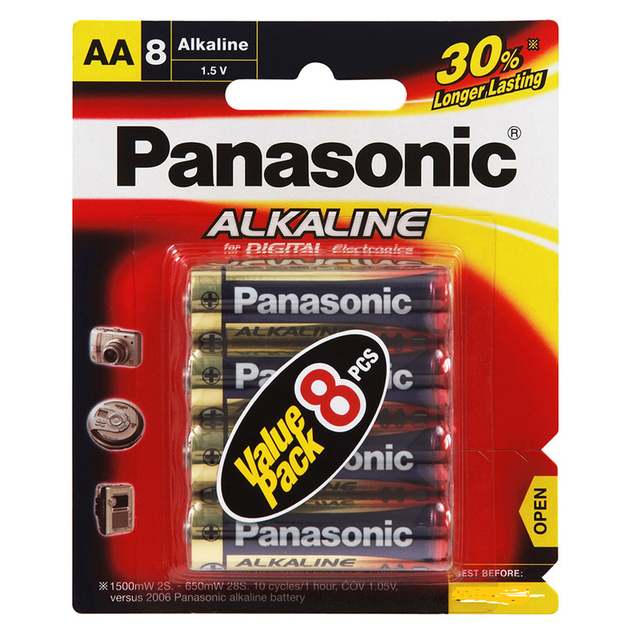 LR6T/8B - Panasonic AA Alkaline-Batterie 8er-Pack