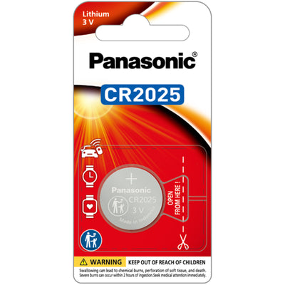 Panasonic CR2025 Button Cell Lithium Battery 2025 3V 1 Pack