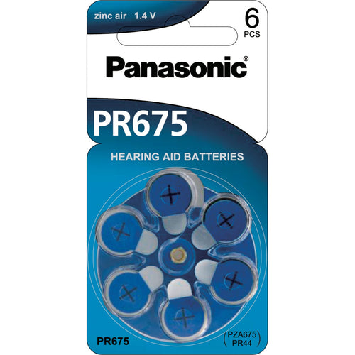 PR-675HEP/6C - HEARING AID BATTERY - PR44