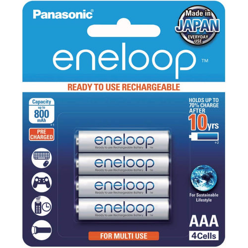 BATTERY RECHARGEABLE AAA ENELOOP PK4