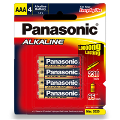 LR03T/4P - Panasonic AAA Alkaline Battery 4 Pack