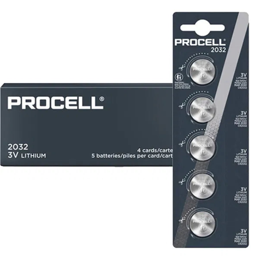 PROCELL DURPC2032 - Lithium CR2032 Coin Battery Box of 20 (4x Strips of 5)