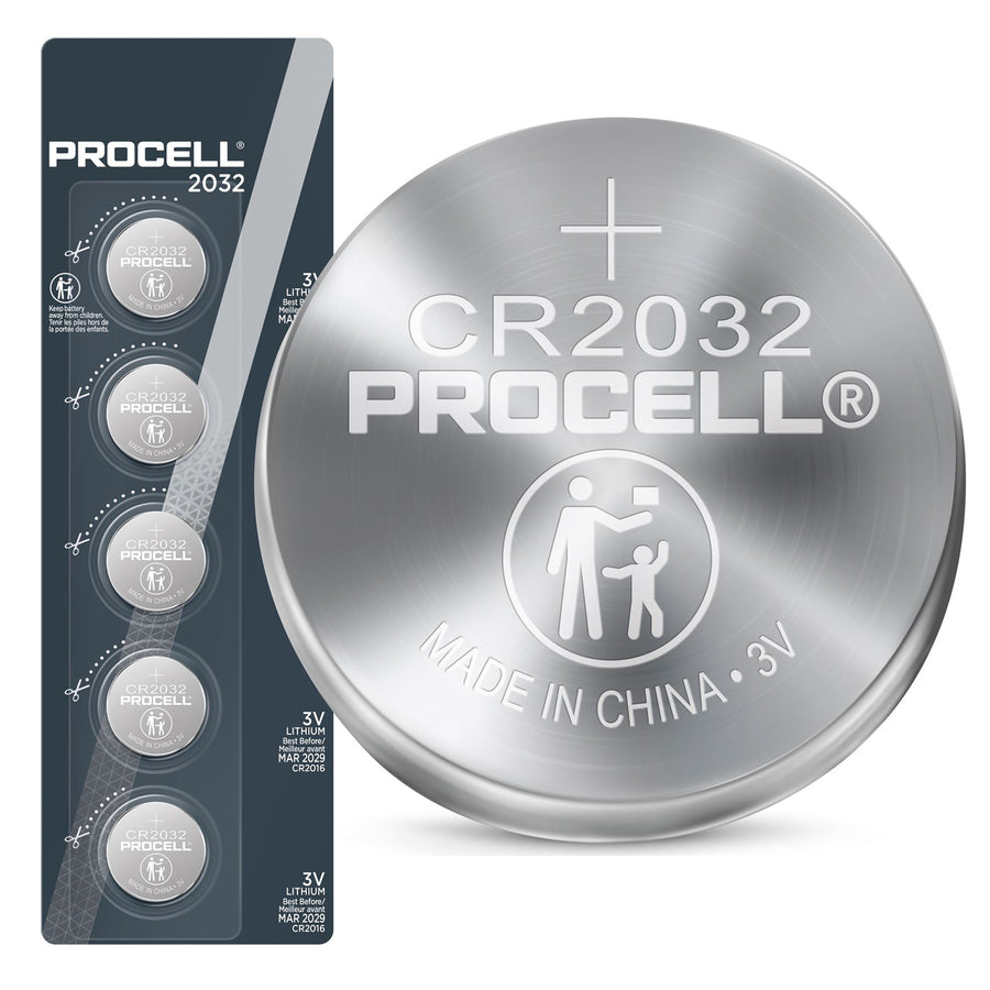 PROCELL DURPC2032 - Lithium CR2032 Coin Battery Box of 20 (4x Strips of 5)