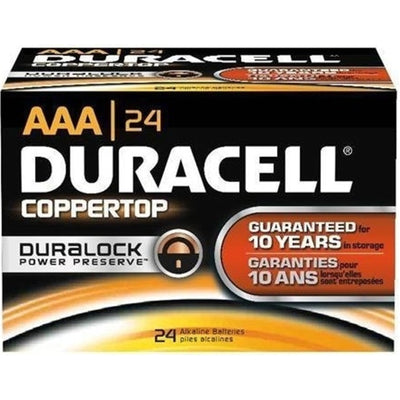 DURACELL Coppertop AAA Alkaline Battery Box of 24