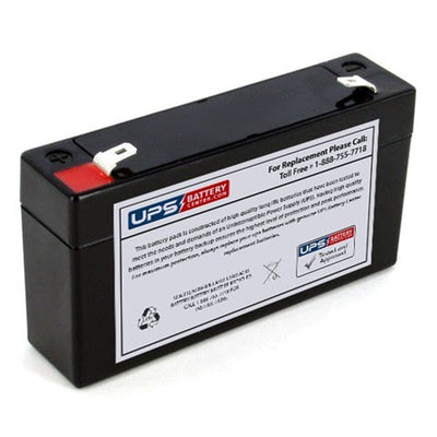 REMCO RM6-1.3 6 Volt battery, Standby Stationary 1.2Ahr, with T1 terminal type connector,LxWxH100x25x50 cm