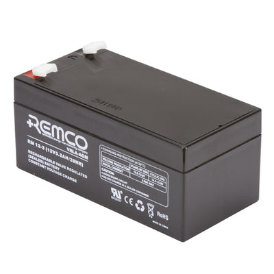 REMCO RM12-3.2 12 Volt battery, Standby Stationary 3.2Ahr, with T1 terminal type connector,LxWxH135x67x60 cm