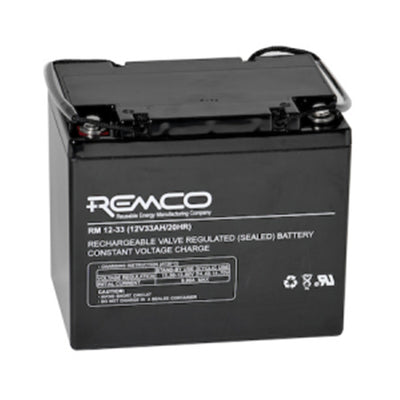 REMCO RM12-33 12 Volt battery, Standby Stationary 35Ahr, with T12 terminal type connector, LxWxH195x130x155 cm