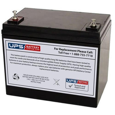 REMCO RM12-75 12 Volt battery, Standby Stationary 80.2Ahr, with T11 terminal type connector,LxWxH260x170x210 cm